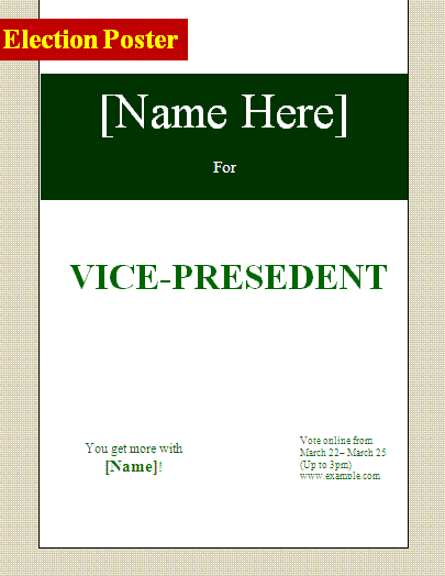 Free Election Campaign Poster Template