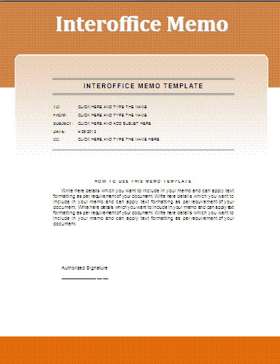 Interoffice Memo Template