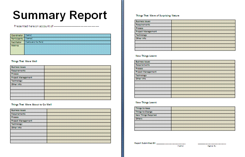 Report Design Template Word