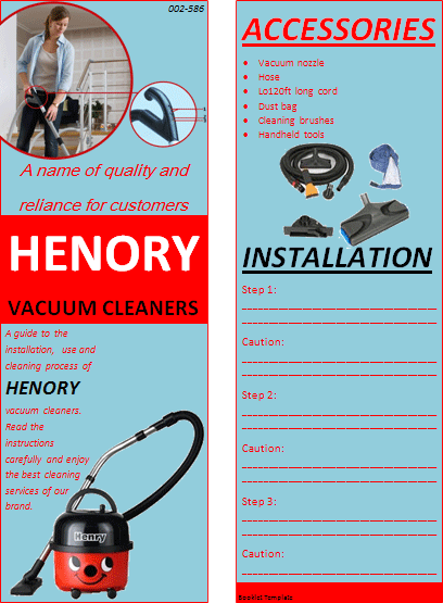 Free booklet template
