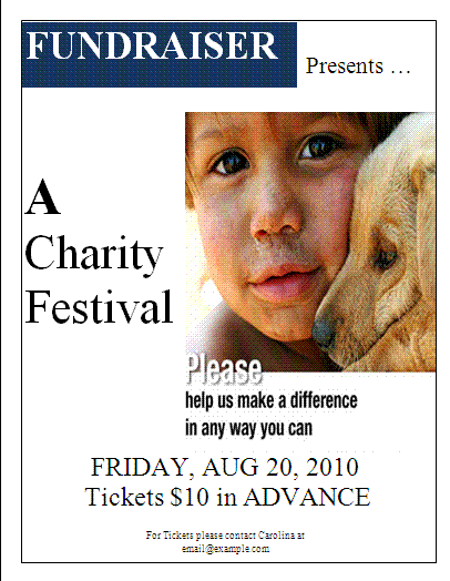 fundraiser poster template