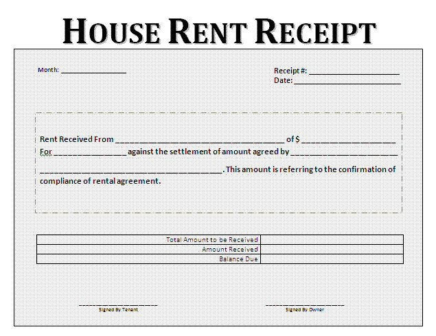 Rental Receipt Template | 10+ Free Printable Excel & Word Samples, Formats, Examples, Forms