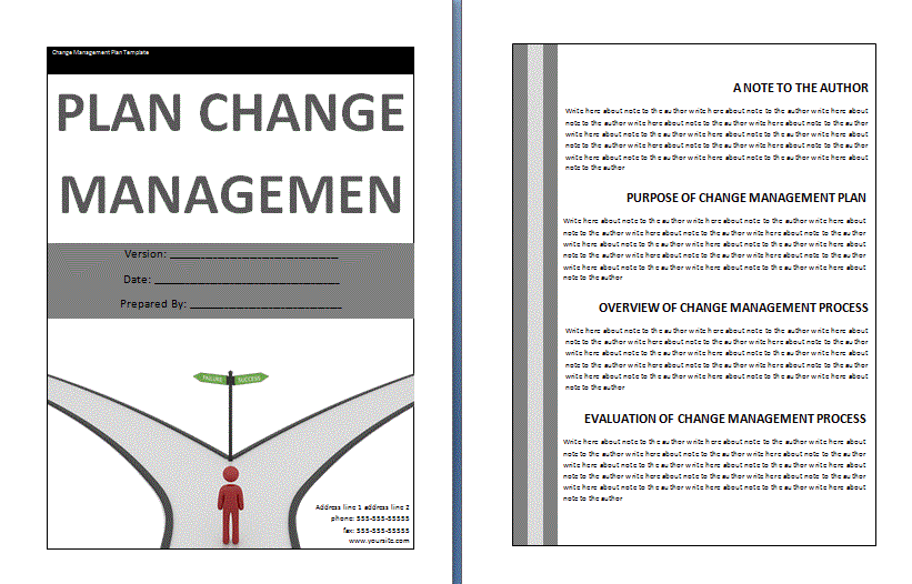 Change management plan template