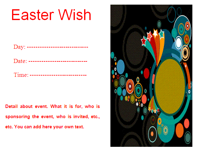 Easter flyer template