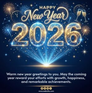 Happy new year flyer template