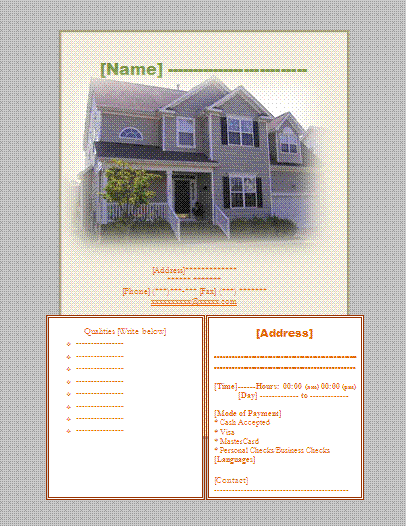house sale flyer template