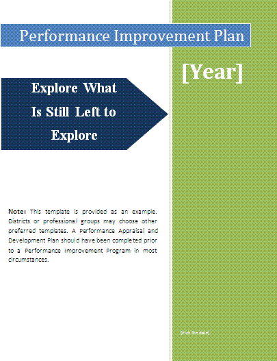 Performance improvement plan template