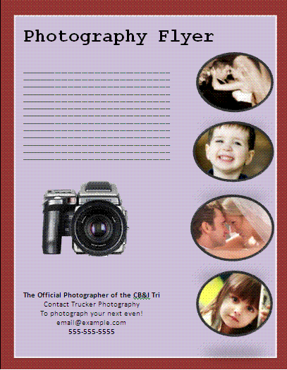 Photography flyer template