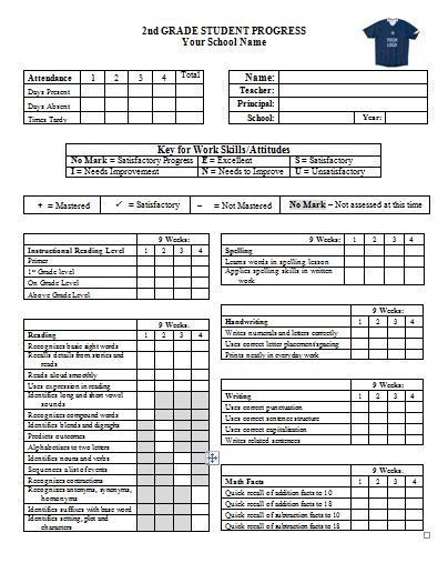 School report template