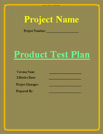 Test plan template