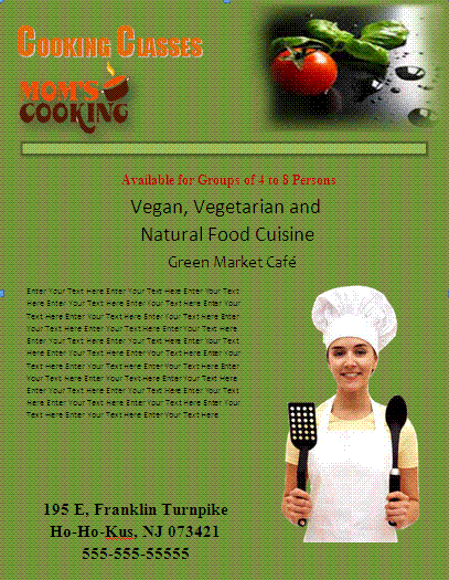 Cooking flyer template
