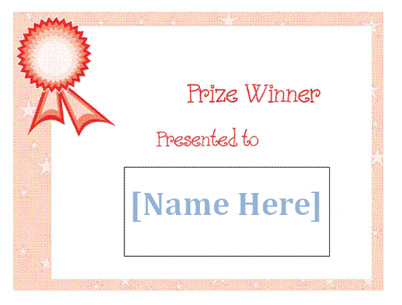 Winner Certificate template