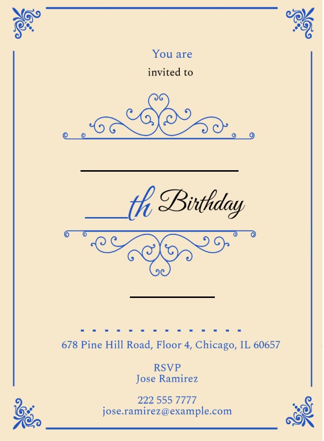 Birthday Celebration Invitation Design Template