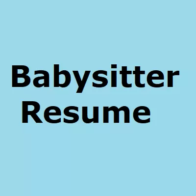 Babysitter Resume Template